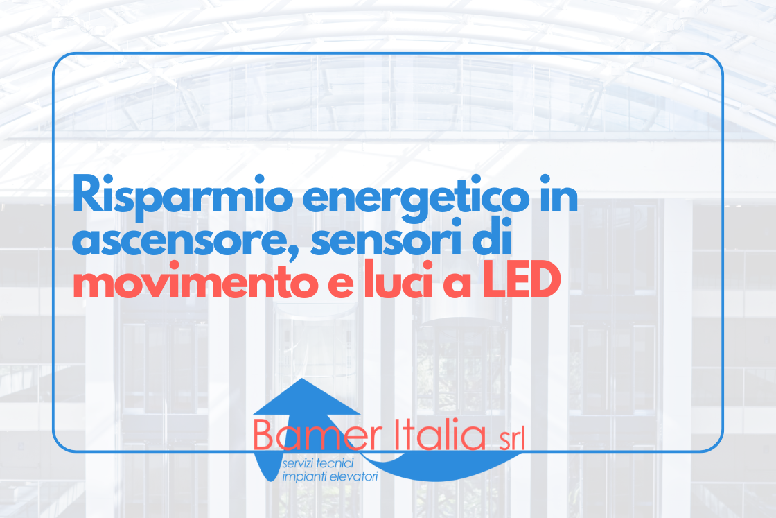 Risparmio energetico in ascensore sensori di movimento luci a LED